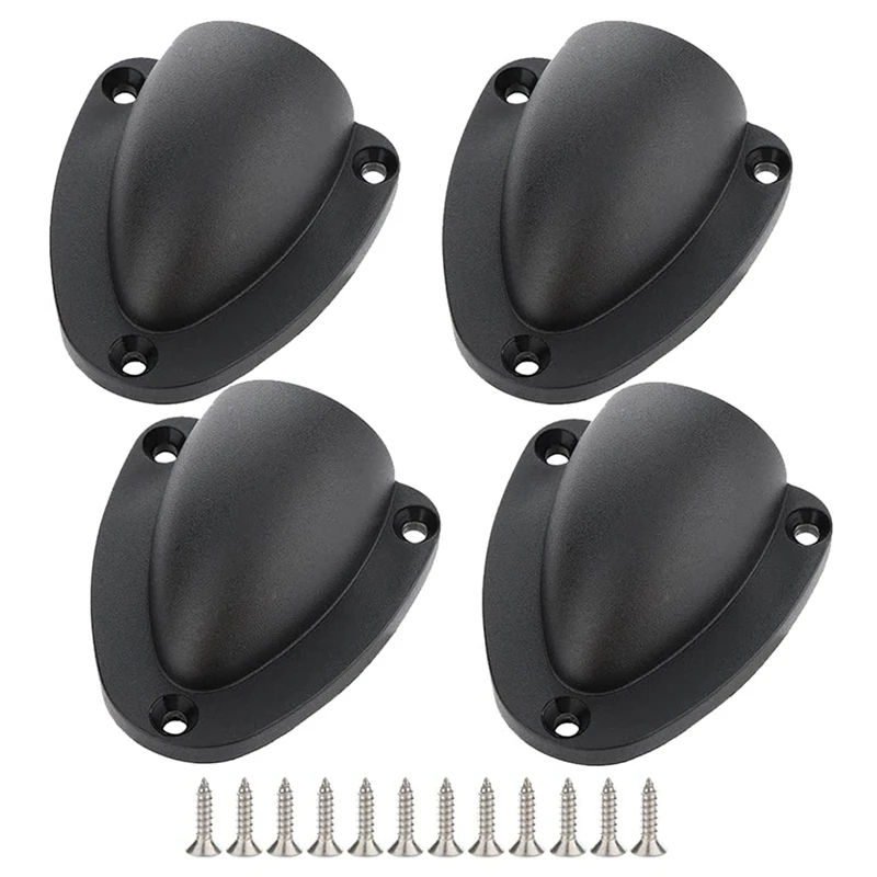 

4 Pcs Nylon 2.5Inch Marine Wire Cable Vent Cover, Clamshell Vent for Boat,Smooth Edge Thickness 1/8Inch,Wire Vent Cover