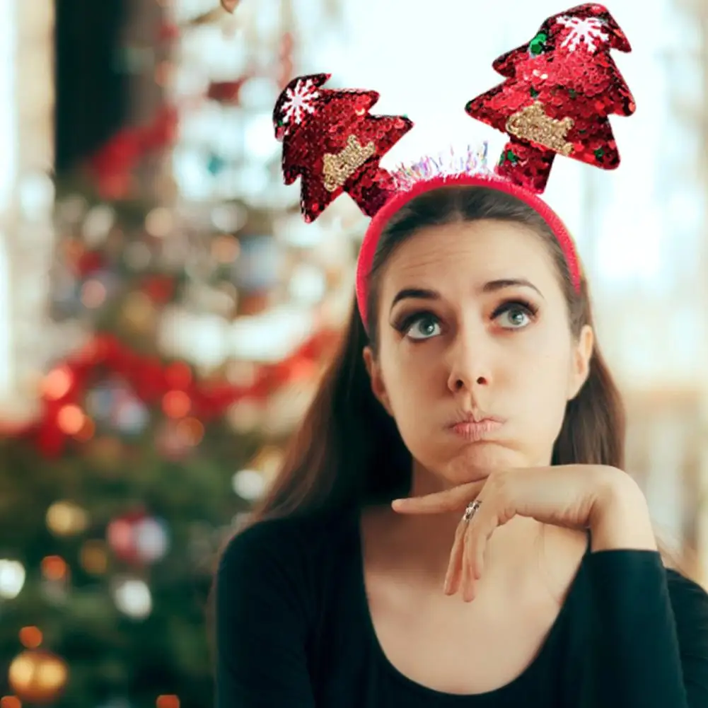 1 шт новогодний обруч украшение для волос Рождественская повязка новогодняя елка