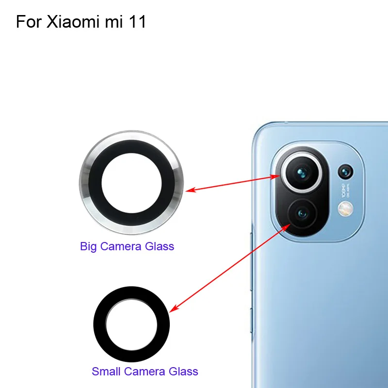 Запасные части для объектива задней камеры Xiaomi mi 11 стеклянные детали mi11 проверка