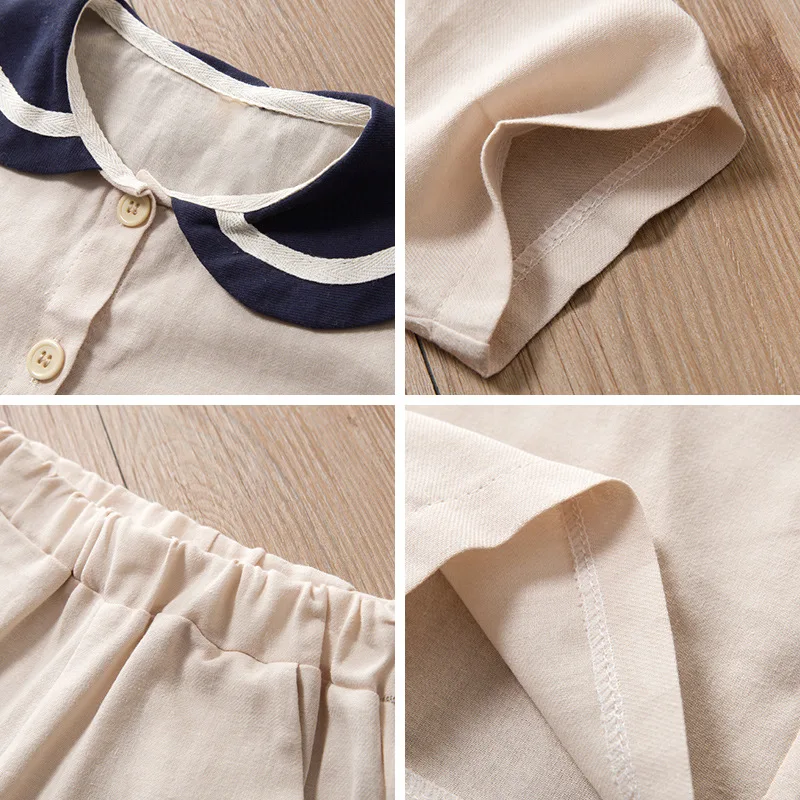 Детский комплект для маленьких девочек и мальчиков в морском стиле с рисунком