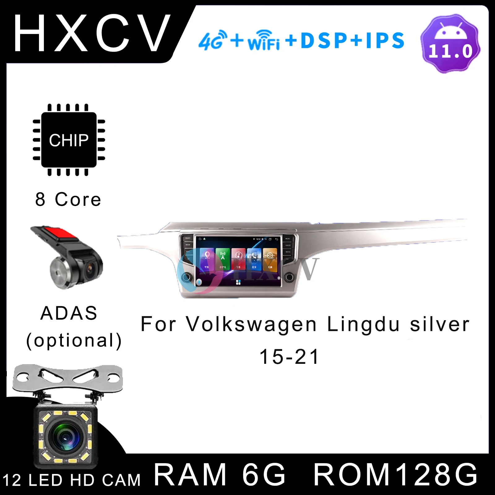 

Smart Android Car radio For Volkswagen Lingdu silver 2015- 2021 gps navigator for car 4G car radio with bluetooth DAB+ Carplay