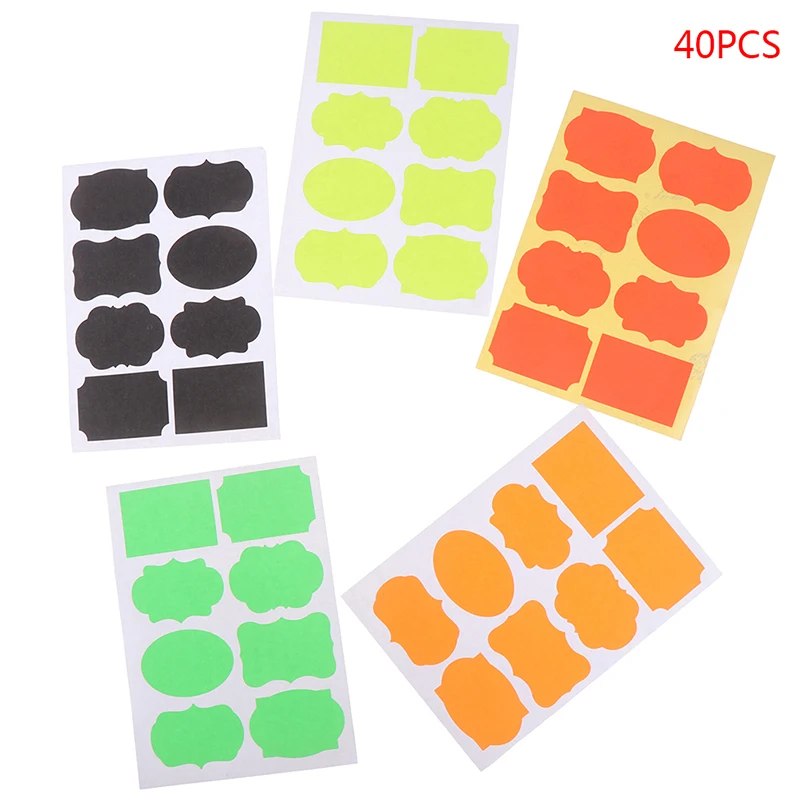 40 шт/5 sheets красочная кухонная баночка для варенья органайзеры этикетки стикеры в