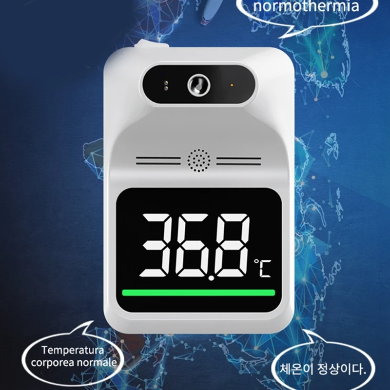 

50LB Wall Mount Thermometer Non Contact Infrared Forehead Digital Thermometer with Fever Alarm Accurate Instant Reading LCD