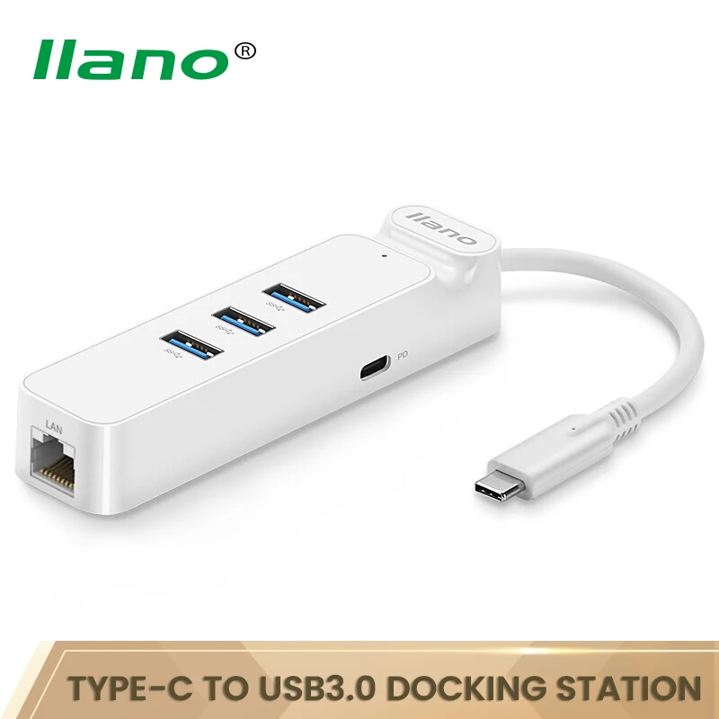 USB C Проводная сетевая карта LLANO 5 в 1 1000 м 3 0 к RJ45 хаб для Macbook Plug And Play Ethernet Lan адаптер