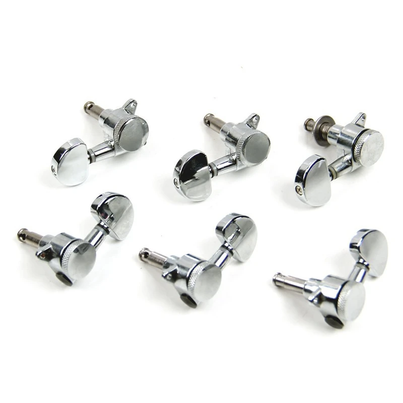 NEW-Silver Chrome Locking Guitar Tuners Pegs tuning Machine Heads 3R3L | Спорт и развлечения