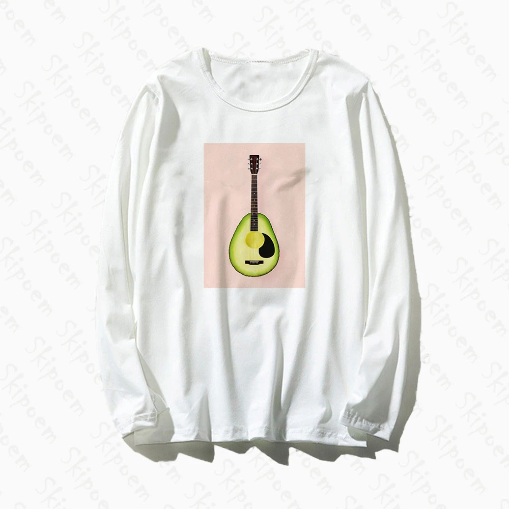 Забавная авокадо с любовью музыка футболка женская панк Tumblr Винтаж корейский