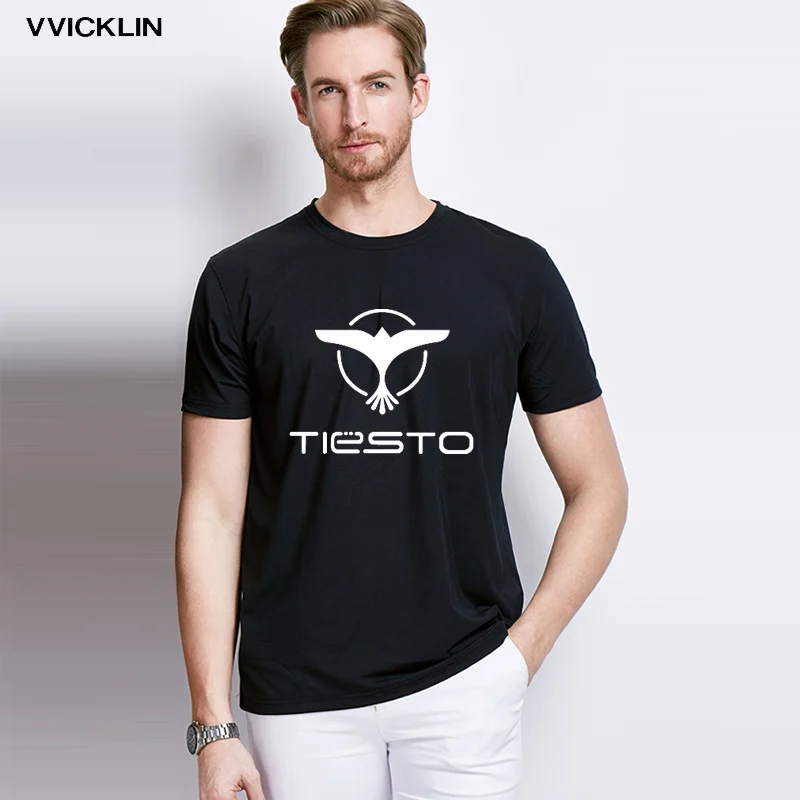 Личность Tiesto печати музыка футболка мужская брендовая Повседневная хлопковая с