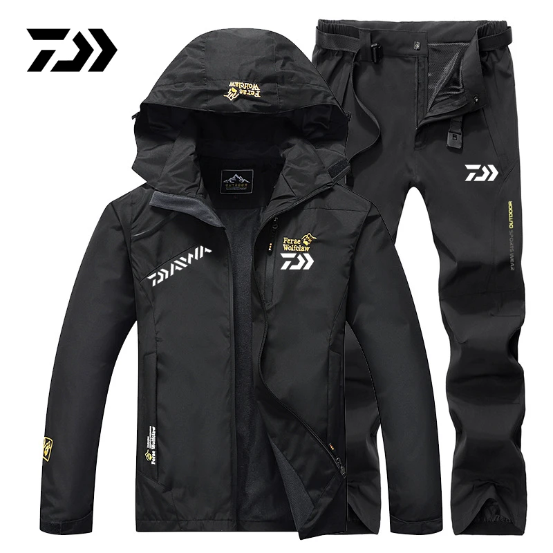 Мужской костюм для рыбалки Daiwa тонкая одежда спортивная куртка с капюшоном