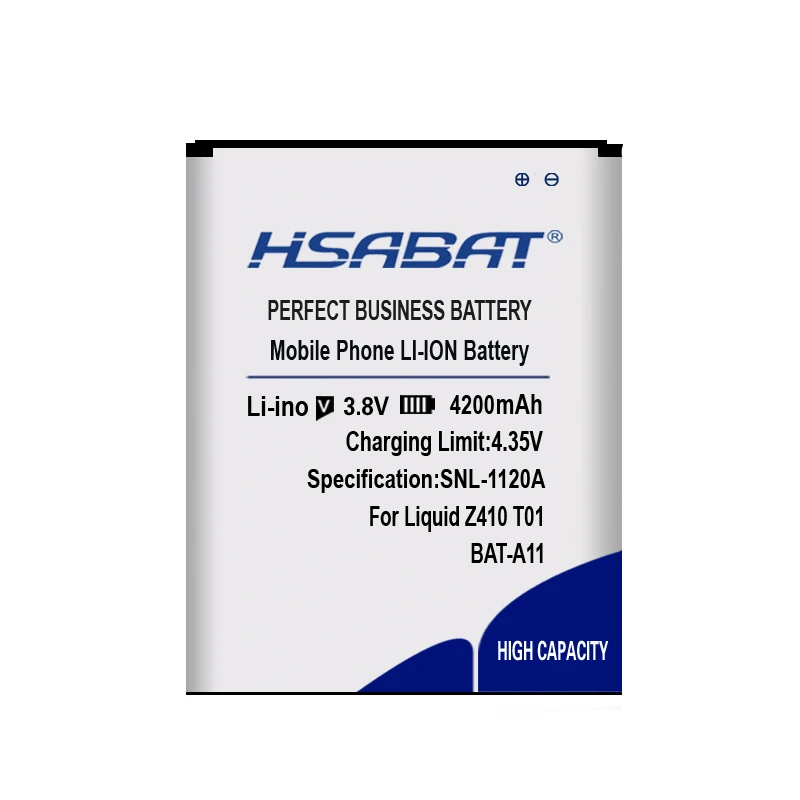 Аккумулятор HSABAT 4200 мАч BAT-A11 для Acer Liquid Z410 T01 Z330 | Мобильные телефоны и аксессуары