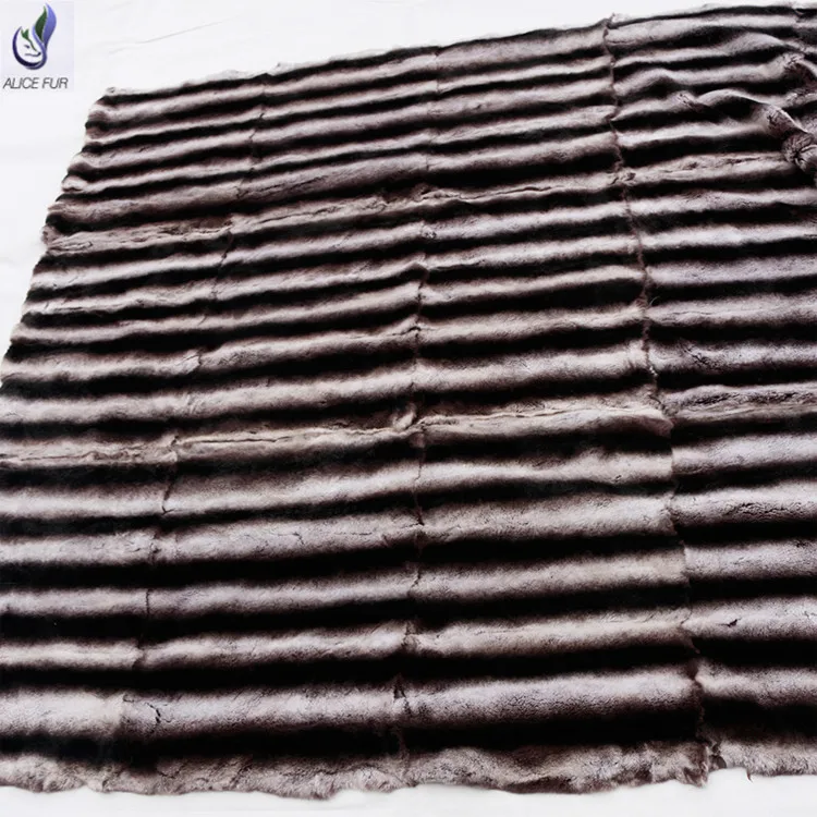 Заводская поставка Роскошное Одеяло из натурального меха шиншиллы кролика