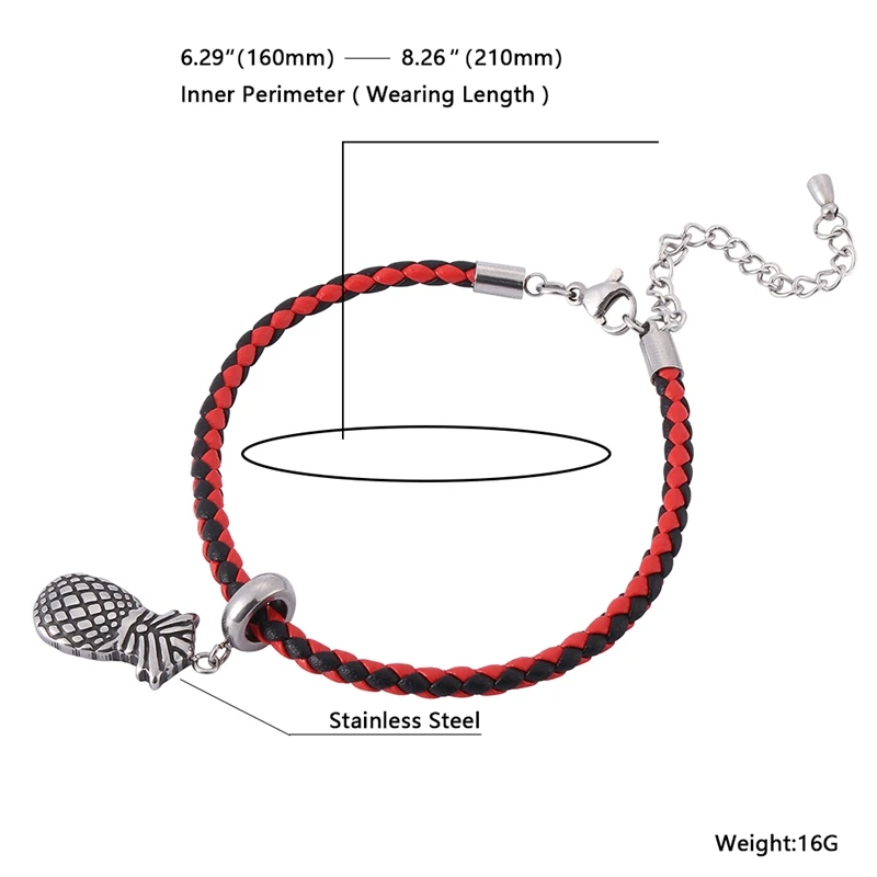 Женский кожаный браслет красная плетеная подвеска-подвеска в виде танцовщицы