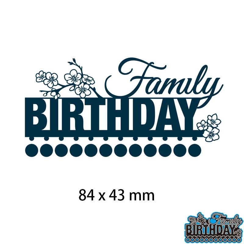 

Трафаретный вырубной штамп Семья рождения Металл набор «сделай сам» для Скрапбукинг фотоальбом тиснение Бумага карты 84*43 мм