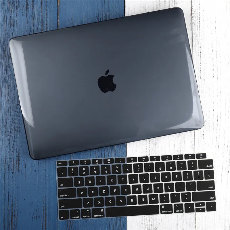 Crystal black Для Macbook Air 13 Чехол A1932 новейшая версия Жесткий кристально чистый матовый чехол для ноутбука MacBook air 1" дюймов 13 дюймов retina дисплей - Цвет: Crystal black