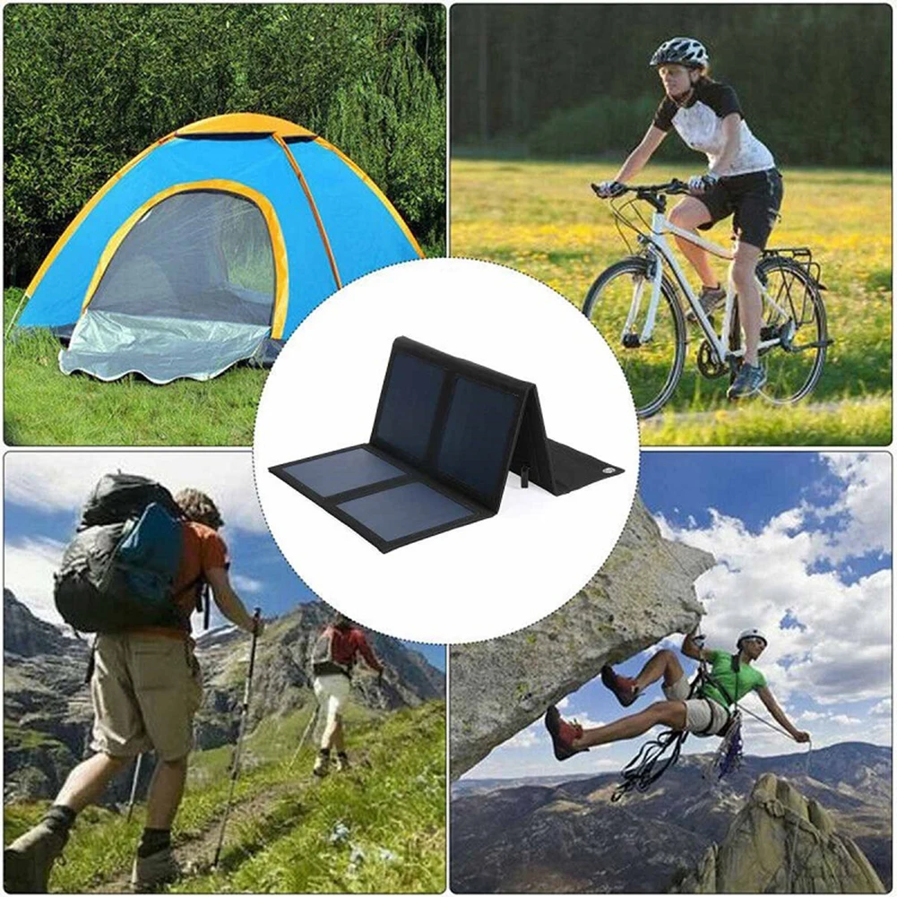 1 шт. Sunpower 30 Вт 5 в двойной USB порт солнечная панель складное зарядное устройство