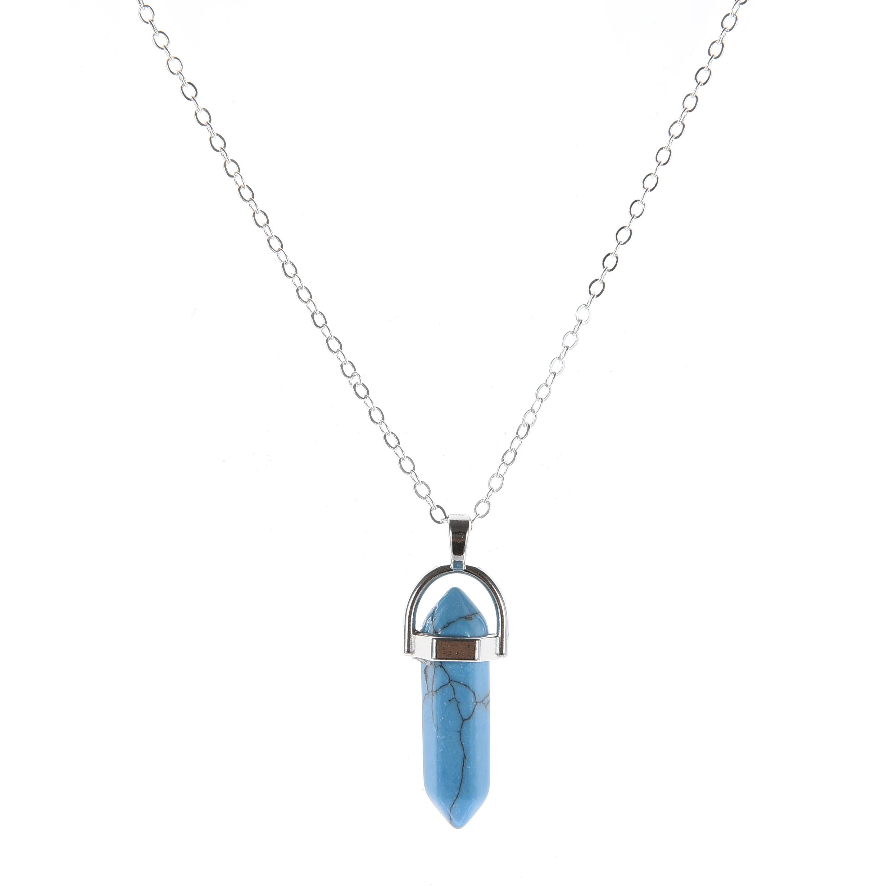 Хрустальные ожерелья с подвеской Опалит белый Howlite Lapis прозрачный кварцевый