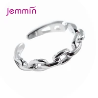 geometric antique chain open ring 925 sterling silver adjustable size rings for women fingers new trendy vintage jewelry gift