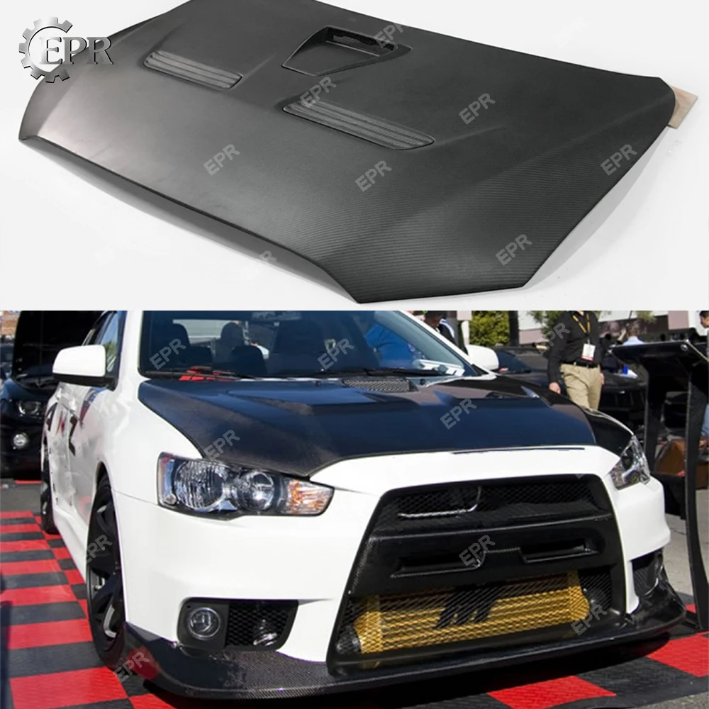 Отделка капота OEM из углеродного волокна для EVO10 EVO 10 комплект стекловолокна