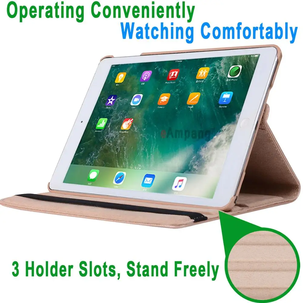 Чехол для Apple iPad 9 7 дюйма 6 6th поколения Pro 11 12 2018 360 градусов вращающийся кожаный