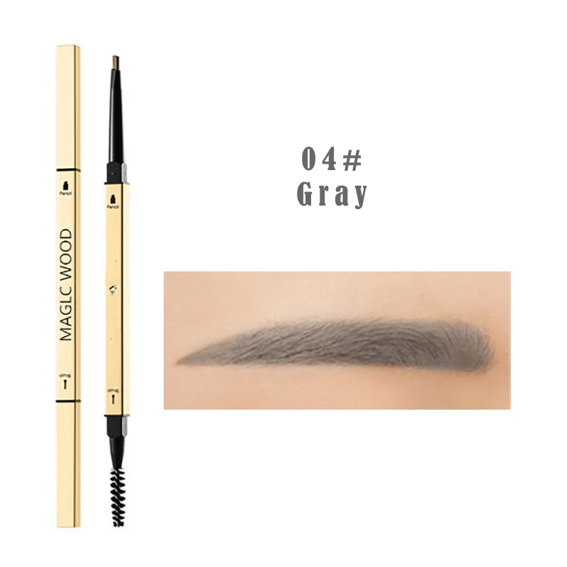 

2 In 1 Eyebrow pencil 5 Colors Tips Liquid Eyebrow pen Waterproof Lasting Natural Eye brow Tattoo Makeup Tool
