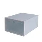 Прозрачный ящик с откидной крышкой, коробка для хранения обуви, усиленный пылезащитный органайзер, можно комбинировать, шкаф для обуви