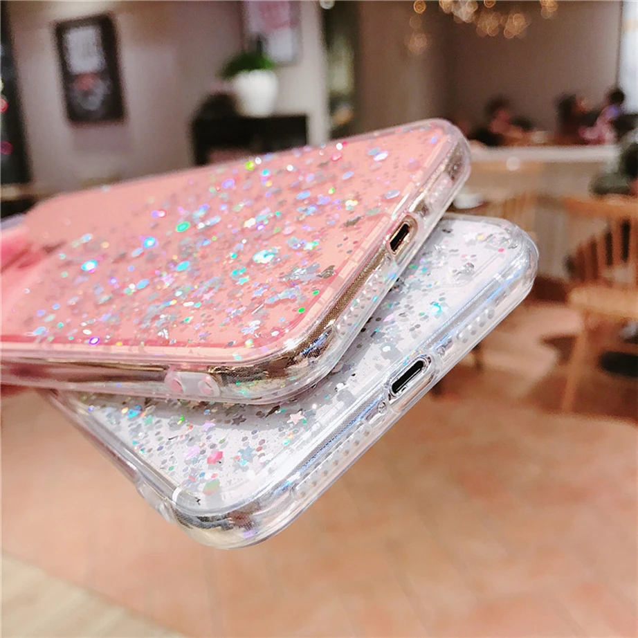 Bling Starry Sky Silver Phone Case for VIVO Y11 Y17 Y12 U3X U10 Y19 U3 Back Cover IQOO neo Pro 5G X30 pro Z6 S6 NEX3 | Мобильные