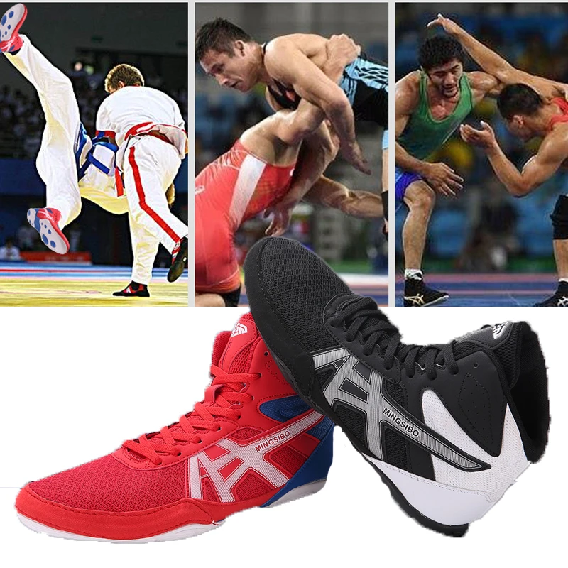 Новые тренировочные туфли для Реслинга Для мужчин светильник Вес борьба обувь