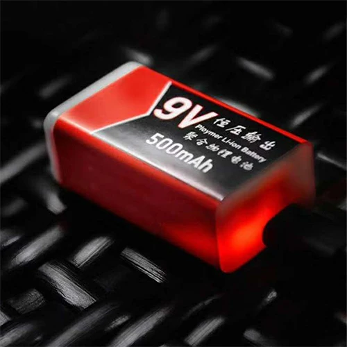 1PC Red 500MAH USB зарядка 9 в 500 мАч литий-ионная батарея USB перезаряжаемая батарея 9 В литиевая для мультиметра микрофона игрушка дистанционное управление KTV использование - Цвет: 1PC Red 500MAH