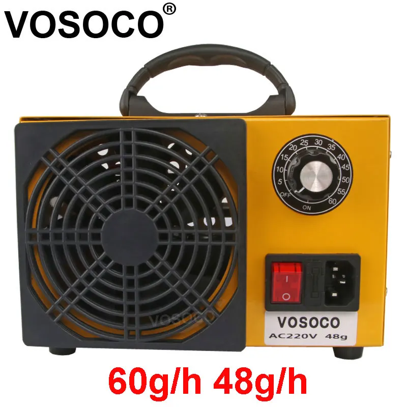 60g/h Ozone Generator Ozonator Machine Air Cleaner Ozonizer Remove Peculiar Smell With Timer 220V O3 Ozono 48g/h | Бытовая техника
