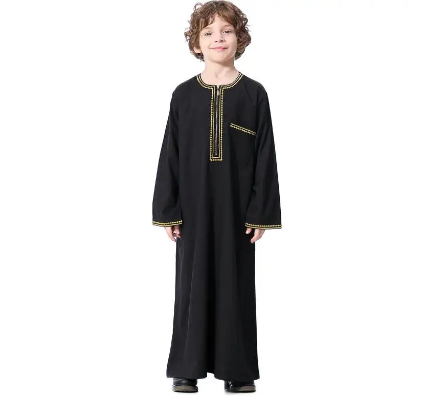 Мусульманский кафтан для мальчиков индийская Курта arabe enfant abayat мусульманская