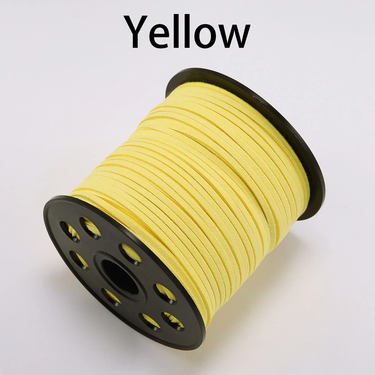 Yellow 10 м/лот 2,5 мм плоский плетеный шнур из искусственной замши, Корейская бархатная кожа, ручная работа, веревочная нить для изготовления ювелирных изделий своими руками - Цвет: Yellow
