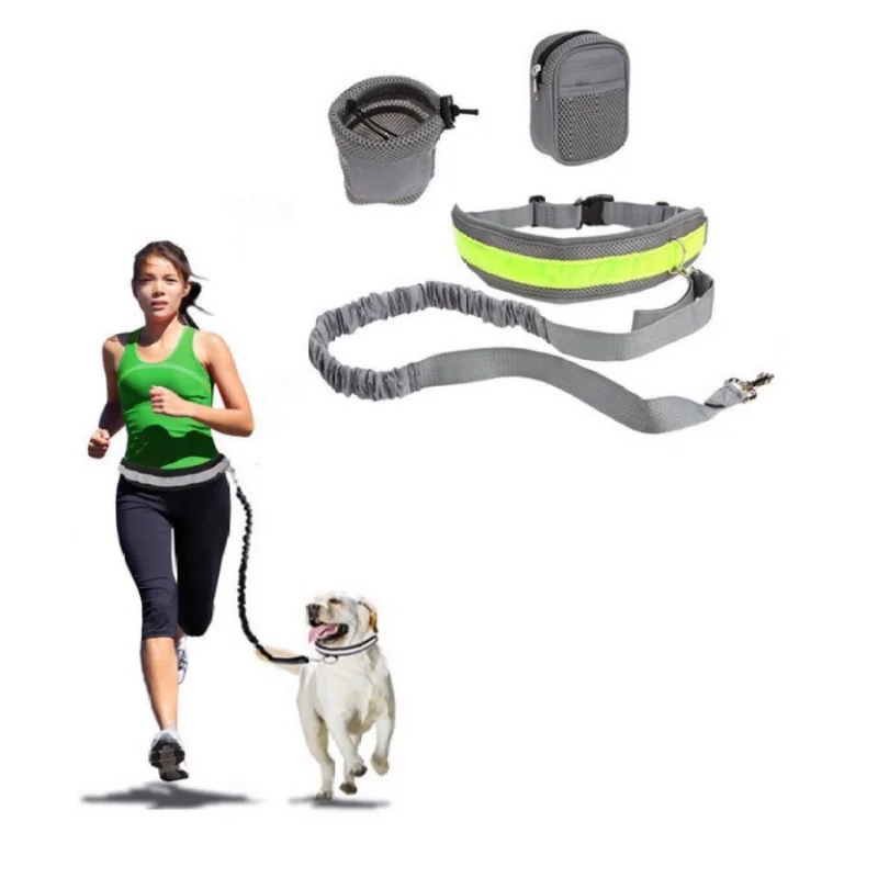 

Dog running traction set four-piece puppy sling type traction rope size retractable adjustable pet traction rope,
