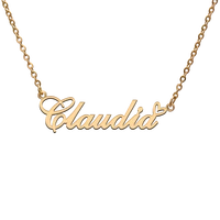 god with love heart personalized character necklace with name claudia for best friend jewelry gift