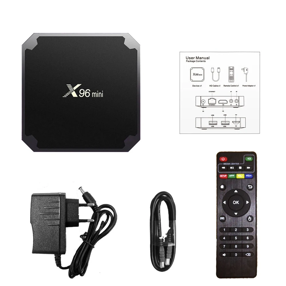 Приставка Смарт ТВ X96 mini на Android 9 0 4K с клавиатурой четырехъядерным процессором