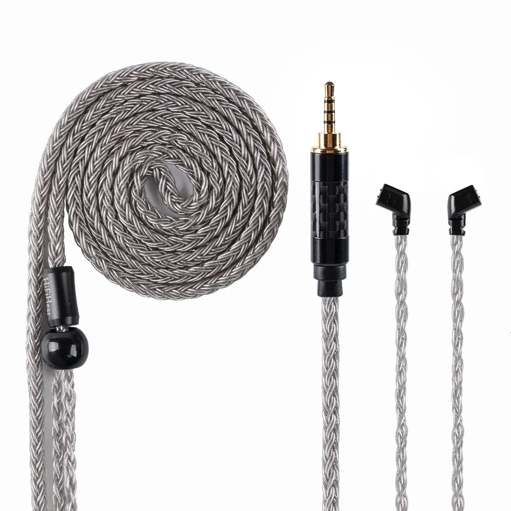 HiFiHear 16 Core посеребренный кабель 2,5/3,5/4,4 мм балансный кабель с MMCX/2pin/QDC разъем для C12 KZZS10 PRO ZSX BLON BL03