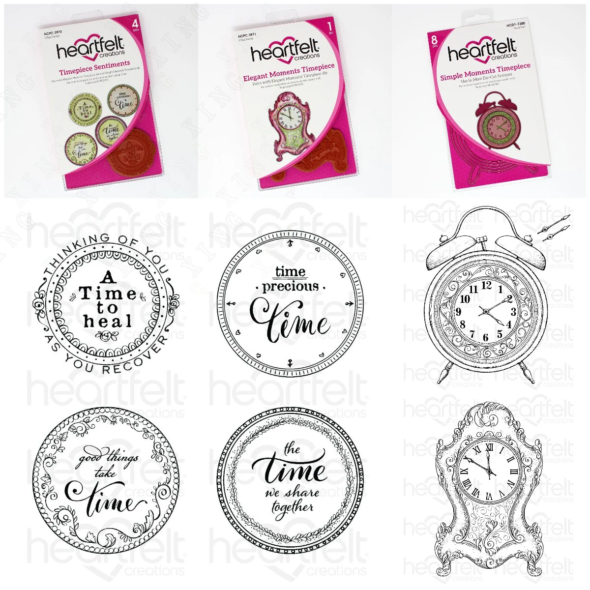 

Newest Simple Elegant Moments Timepiece Sentiments Banner Cling Metal Cutting Dies Silicone Stamps Set Diy Card Gift Decoration