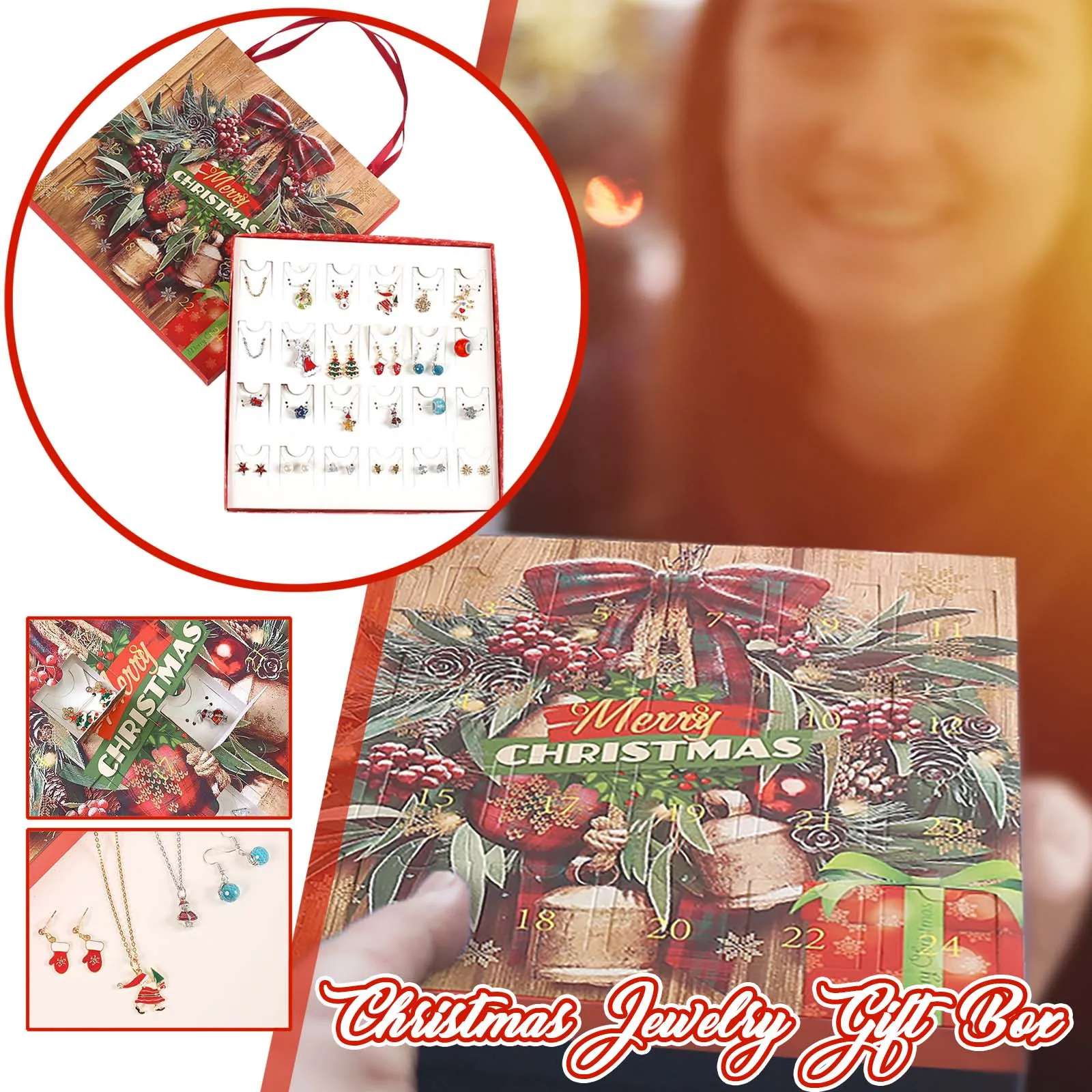 

Christmas Countdown Calendar Countdown Fidget Advent Calendar DIY Bracelet Beads Set Surprise Box For Kids Xmas Gifts Box #62