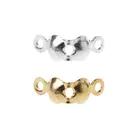 1000 шт. раскладные наконечники для бусин, наконечники для узлов, Двойные закрытые петли, Ювелирная фурнитура сделай сам