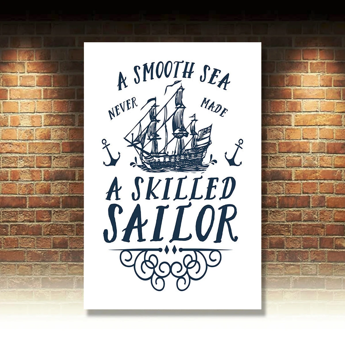 

A Smooth Sea Never A Skilled Sailor Metal Wall Plaque Print Inspiration Decor