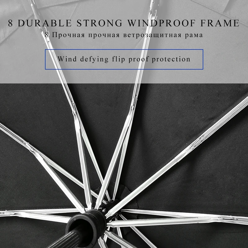 Высококачественный большой автоматический Двухслойный Зонт от дождя для женщин