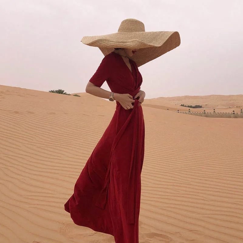 Французский цвет меди атласное платье для женщин элегантное Ретро v-образным