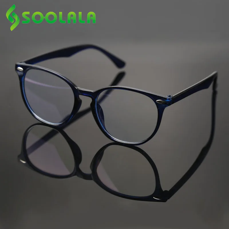 Купи SOOLALA Anti Blue Light Reading Glasses Women Men Clear Lens Eyeglasses Frame Presbyopic Glasses Reading 1.0 1.5 1.75 2.0 to 4.0 за 629 рублей в магазине AliExpress