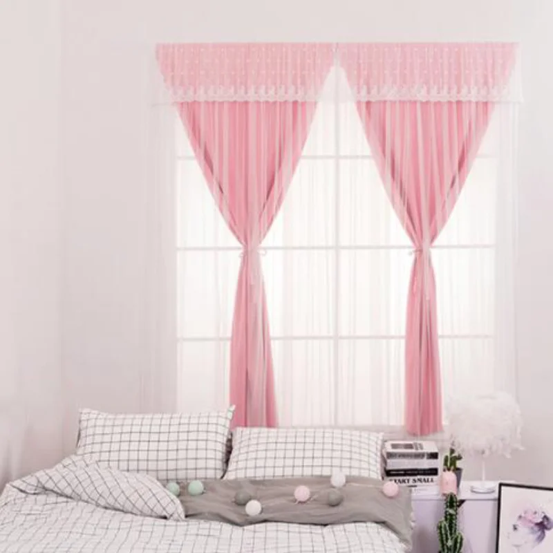 1 шт. занавеска на липучке без перфорации для девочки простая затеняющая спальни