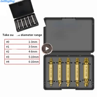 5pcs damaged screw extractor drill bit extractor drill set broken speed out bolt extractor bolt stud remover tool