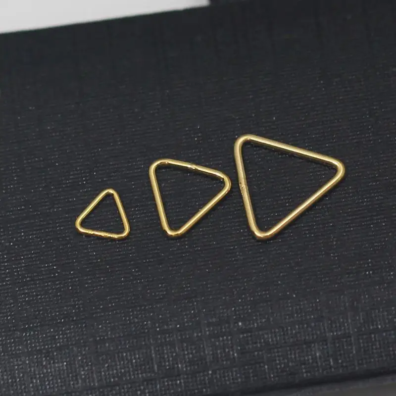 Позолоченные треугольные квадратные открытые кольца для прыжков DIY ювелирные