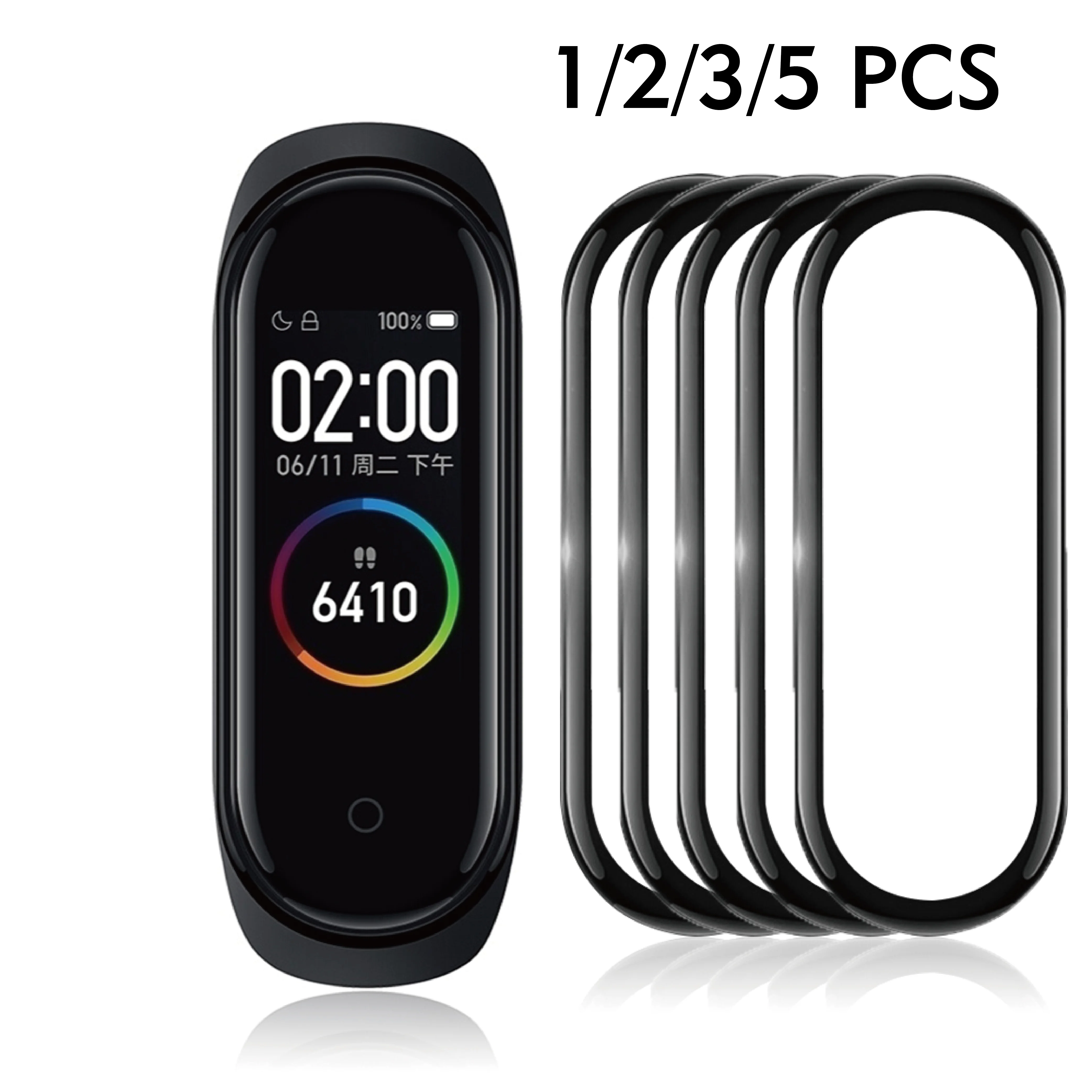 Новая 3D Защита экрана для xiaomi mi band 4 5 защитное стекло Miband полный изогнутый край