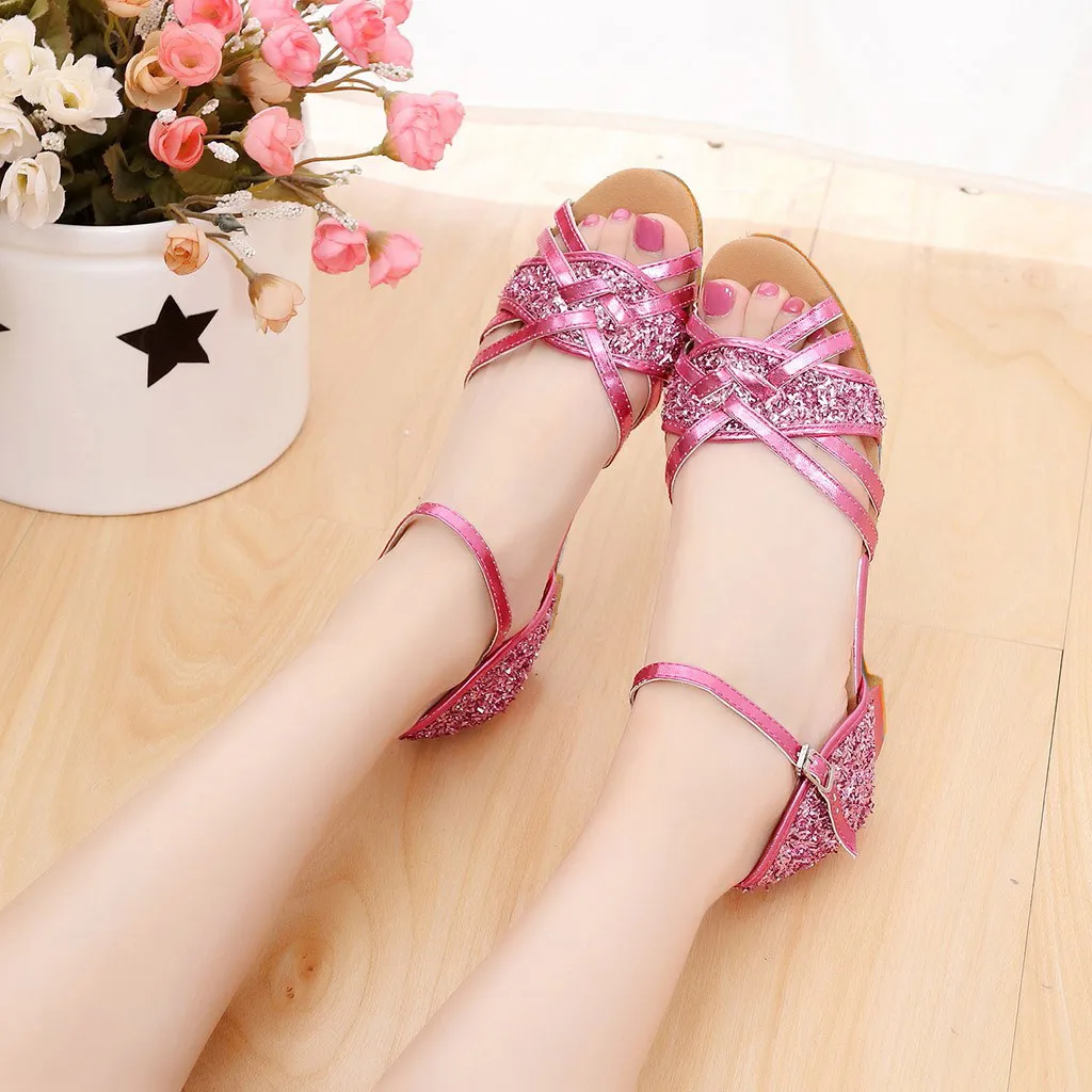 Модная женская обувь Танцы Румба вальс Выходные туфли на Выпускной Бальные для