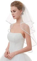 distinctive design white ivory two layers bridal veil with comb for wedding dresses accessories