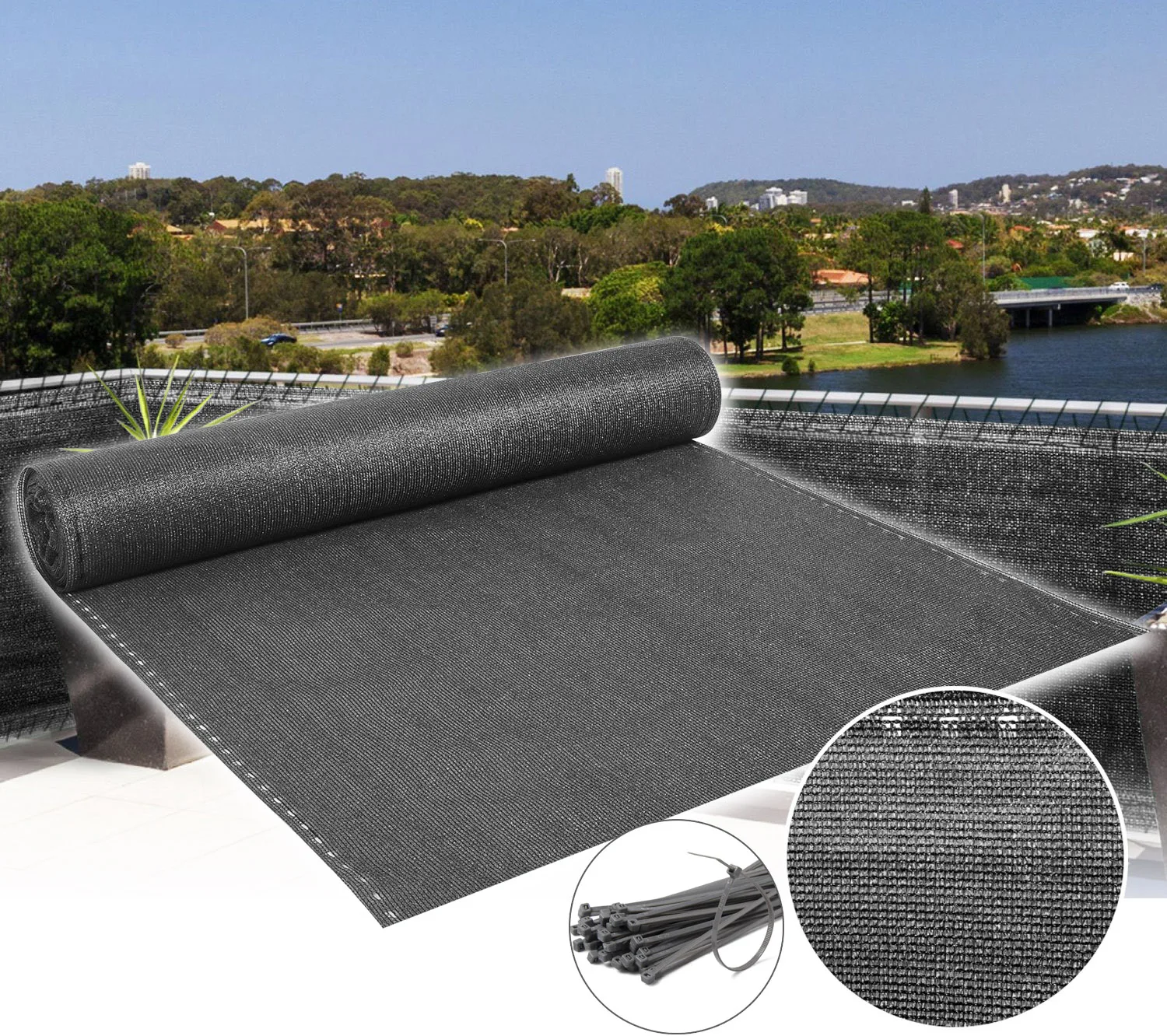 

Privacy Fence Reinforced View Screen for Outdoor Garden Backyard Balcony Fence Against the Wind Visual Protection Privacy Screen