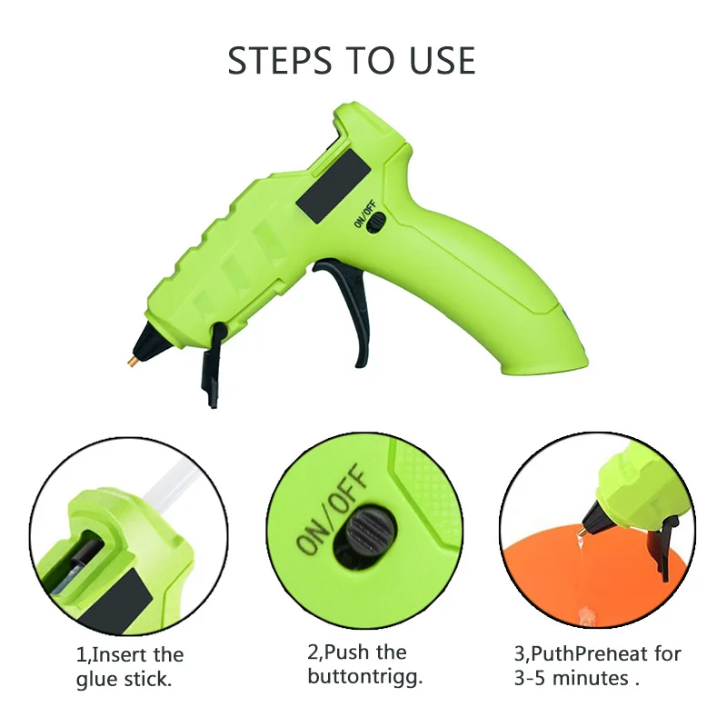 

3.7V NL227-50W Mini Glue Gun Wireless Hot Melt Glue Gun High Temperature Glue Gun Portable Household Repair Tool Children Manual