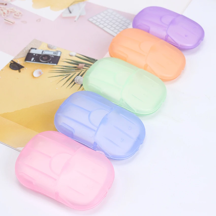 20PCS / Box Mini Portable Soap Paper Hand Wash Foam Travel Skin Care Nail Makeup Remover |
